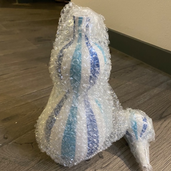 Jonathan Adler decanter vase  Blue turquoise stripe - Picture 9 of 9